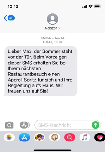 können eine SMS